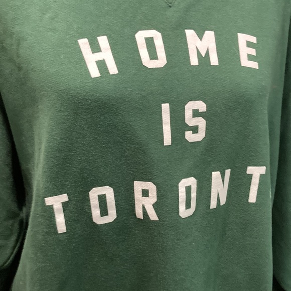 Peace Collective Green HOME IS TORONTO Long Sleeve Crewneck Sweatshirt XL - Picture 3 of 8
